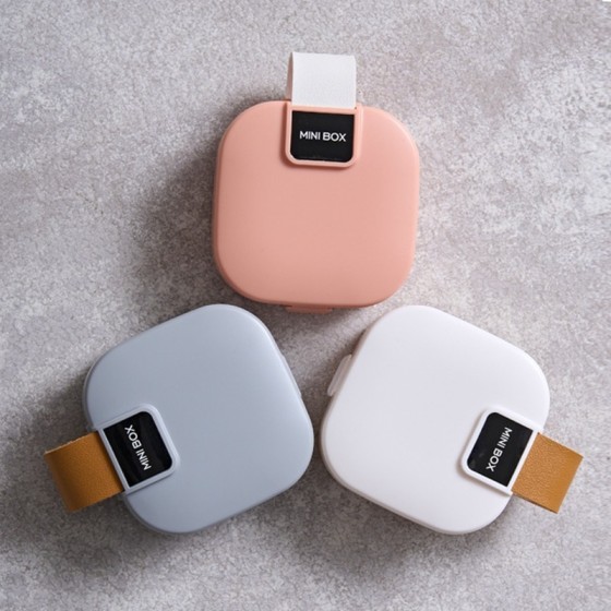 Portable Mini Storage Box for Data Cables and Earbuds