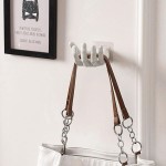 Multi-Functional Hand-Shaped Adhesive Hook Hanger for Keys and Storage