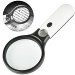 45X Handheld Magnifying Glass with 3 LED Lights for Reading and Jewelry