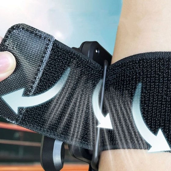 Rotating Armband Phone Holder for Running, Adjustable Hands-Free Wrist Pouch