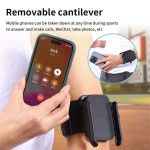 Rotating Armband Phone Holder for Running, Adjustable Hands-Free Wrist Pouch
