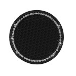 Diamond Camellia Car Cup Holder Pad Non-Slip Interior Mat