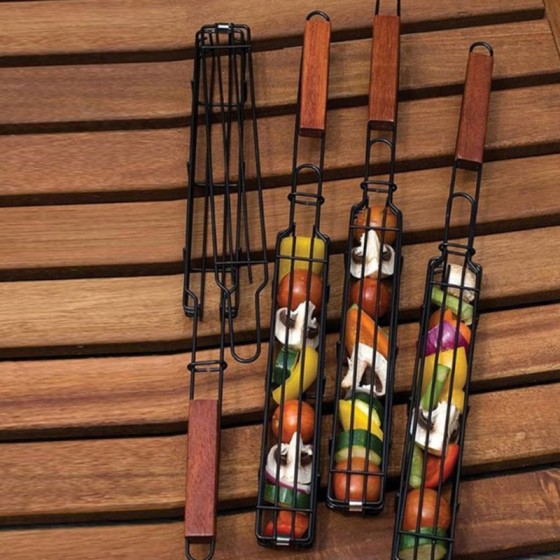 Portable Nonstick BBQ Grilling Basket for Camping and Picnics
