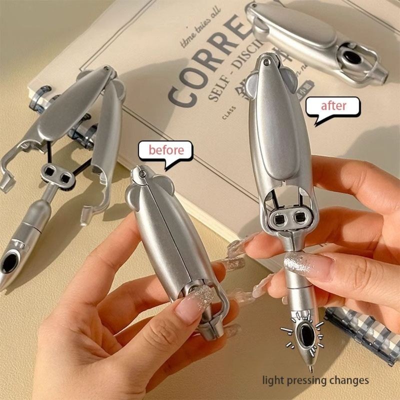 Squid Shaped Transforming Ballpoint Pen 0.5mm Black Ink Novelty Stationery