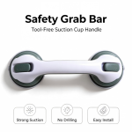 Punch-Free Suction Cup Bathroom Grab Bar for Kids & Elderly