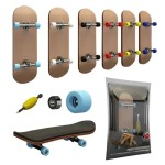 Wooden Fingerboard Skateboard Set with Professional Trucks
