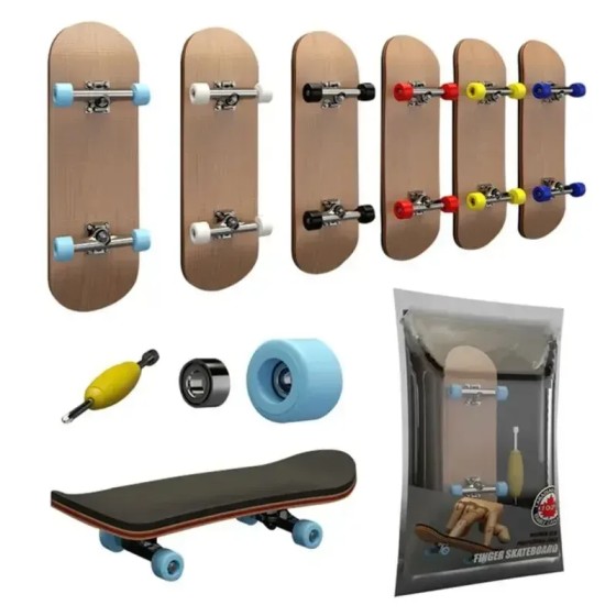 Wooden Fingerboard Skateboard Set with Professional Trucks