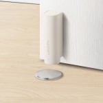 Magnetic Door Stopper, Nail-Free Adhesive Door Holder in Milk White or Black
