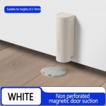 Magnetic Door Stopper, Nail-Free Adhesive Door Holder in Milk White or Black