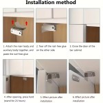 2-Piece Magnetic Door Latch Set for Cabinets and Wardrobes