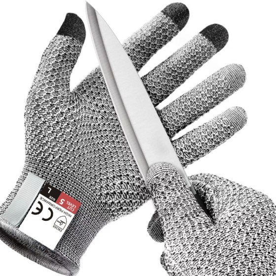5-Level Cut-Resistant Touch Screen Gloves for Kitchen and Fishing