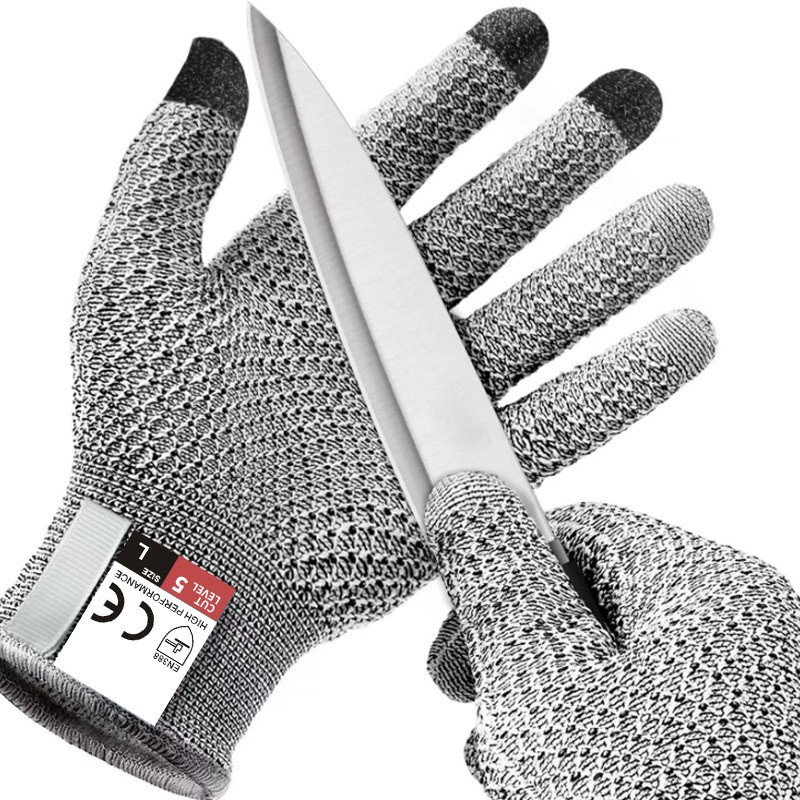 5-Level Cut-Resistant Touch Screen Gloves for Kitchen and Fishing
