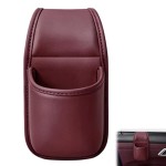 PU Leather Car Door Hanging Organizer with Cup Holder and Storage Pockets