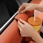 PU Leather Car Door Hanging Organizer with Cup Holder and Storage Pockets