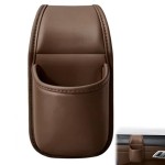 PU Leather Car Door Hanging Organizer with Cup Holder and Storage Pockets