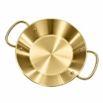 Double Handle Stainless Steel Saucepan Griddle Pan 22cm