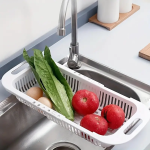 Precision Kitchen Storage Rack Soap Sponge Adjustable Vegetable Drain Basket Sink Retractable Multifunctional Tools