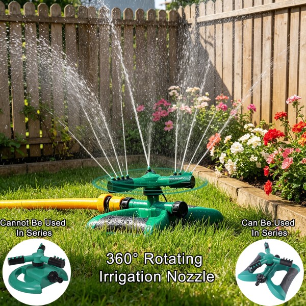 360 ° Rotating Irrigation Nozzle, Garden Irrigation Watering Sprinkler, Lawn Irrigation System for Home Yard Watering Flowers