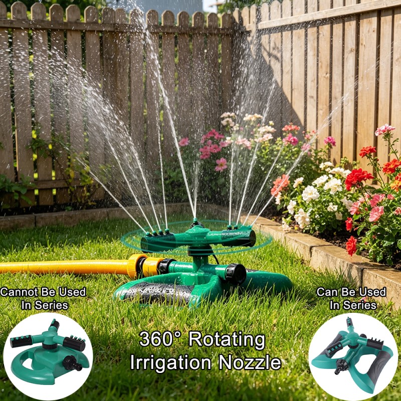 360 ° Rotating Irrigation Nozzle, Garden Irrigation Watering Sprinkler, Lawn Irrigation System for Home Yard Watering Flowers