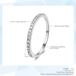 Dainty Love Promise Engagement Wedding Ring for Women, Micro Pave CZ Crystal Silver‑Tone Fashion Jewelry