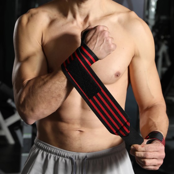 Pair Weightlifting Wristband, Wrist Wraps, Gym Fitness Straps Support , Sports Equipment