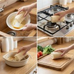 Breathable Natural Loofah Multi-Purpose Eco-Friendly Body Shower Sponge Exfoliating Home Cleaning Brush Skin Stain Removal