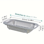 Precision Kitchen Storage Rack Soap Sponge Adjustable Vegetable Drain Basket Sink Retractable Multifunctional Tools