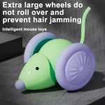 Bite-resistant Interactive Cat Toy Electric Mouse Car Automatic Teaser Kitten Pet Toys Rechargeable Intelligent Obstacle Avoidance