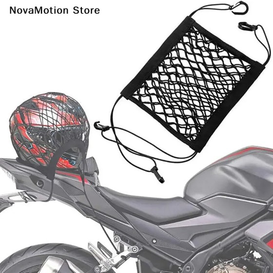 2-Layer Car Storage Net Bag Between Seats Car Divider Pet Barrier Stretchable Elastic Mesh Bag Organizer Auto Accessories