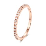Dainty Love Promise Engagement Wedding Ring for Women, Micro Pave CZ Crystal Silver‑Tone Fashion Jewelry