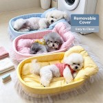 Premium Lovely Princess Style Pet Bed Four Seasons Universal Non-stick Cushion Sofa Mat Small Medium Cats Dogs Daily Suppli