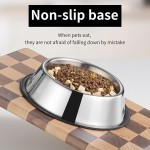 High Quality Pet Dog Cat Stainless Steel Bowl Feeding Drinking Metal Feeder Durable Easy Clean Sizes