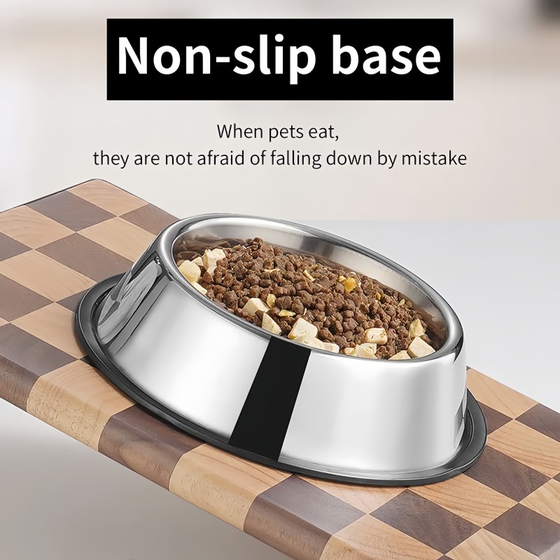 High Quality Pet Dog Cat Stainless Steel Bowl Feeding Drinking Metal Feeder Durable Easy Clean Sizes