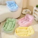Premium Lovely Princess Style Pet Bed Four Seasons Universal Non-stick Cushion Sofa Mat Small Medium Cats Dogs Daily Suppli