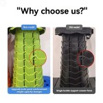 Sleek Rainbow Folding Stool Adjustable Height Made PP Material Portable Collapsible Camping Fishing Outdoor Fun