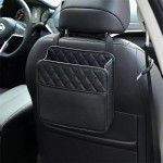 PU Leather Car Seat Organizer Storage Bag for All Vehicle Models Keep Your Ride Neat & Protected with Essential Auto Accessories