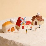 High Quality Mini Resin House Set Fairy Garden Terrarium Decor Miniature Houses Moss Landscape DIY Craft Projects
