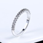 Dainty Love Promise Engagement Wedding Ring for Women, Micro Pave CZ Crystal Silver‑Tone Fashion Jewelry