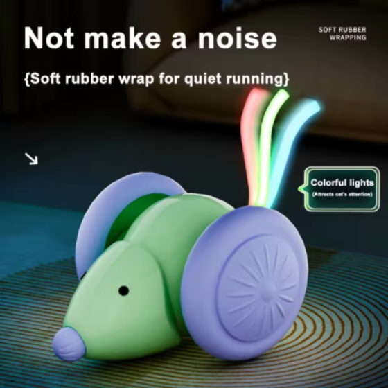Bite-resistant Interactive Cat Toy Electric Mouse Car Automatic Teaser Kitten Pet Toys Rechargeable Intelligent Obstacle Avoidance