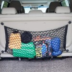 Universal Car Rear Trunk Net Nylon Elastic Mesh Luggage Cargo Storage Pickup Tidy Net for Van SUV Truck Mesh Network Pocket