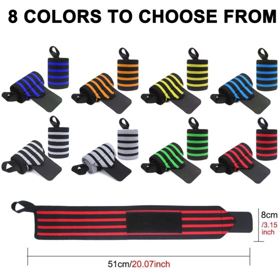 Pair Weightlifting Wristband, Wrist Wraps, Gym Fitness Straps Support , Sports Equipment
