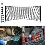 Universal Car Rear Trunk Net Nylon Elastic Mesh Luggage Cargo Storage Pickup Tidy Net for Van SUV Truck Mesh Network Pocket
