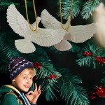High Quality Simulation Peace Dove Hanging Ornament Creative Sculpture Christmas Doves