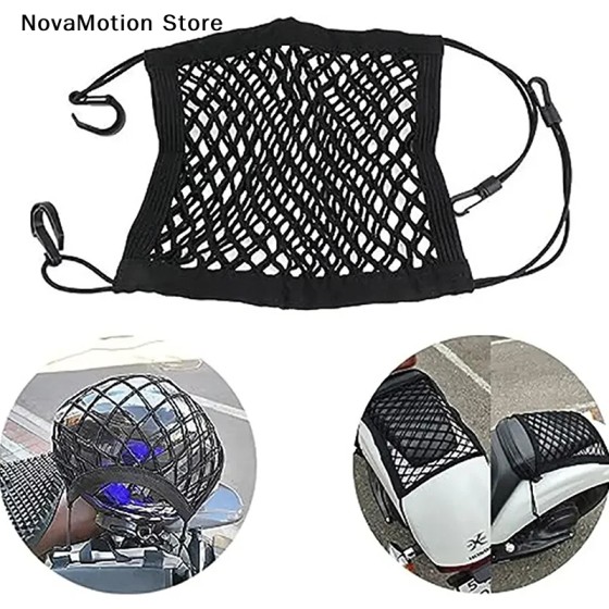 2-Layer Car Storage Net Bag Between Seats Car Divider Pet Barrier Stretchable Elastic Mesh Bag Organizer Auto Accessories