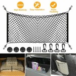 Universal Car Rear Trunk Net Nylon Elastic Mesh Luggage Cargo Storage Pickup Tidy Net for Van SUV Truck Mesh Network Pocket