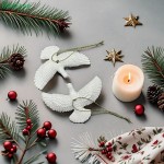 High Quality Simulation Peace Dove Hanging Ornament Creative Sculpture Christmas Doves