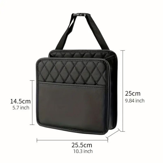 PU Leather Car Seat Organizer Storage Bag for All Vehicle Models Keep Your Ride Neat & Protected with Essential Auto Accessories