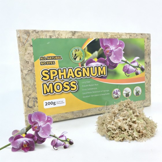 Washable Sphagnum compressed packaging absorbs water expands used orchids carnivorous plants dry moss plant mixtures reptile habitats