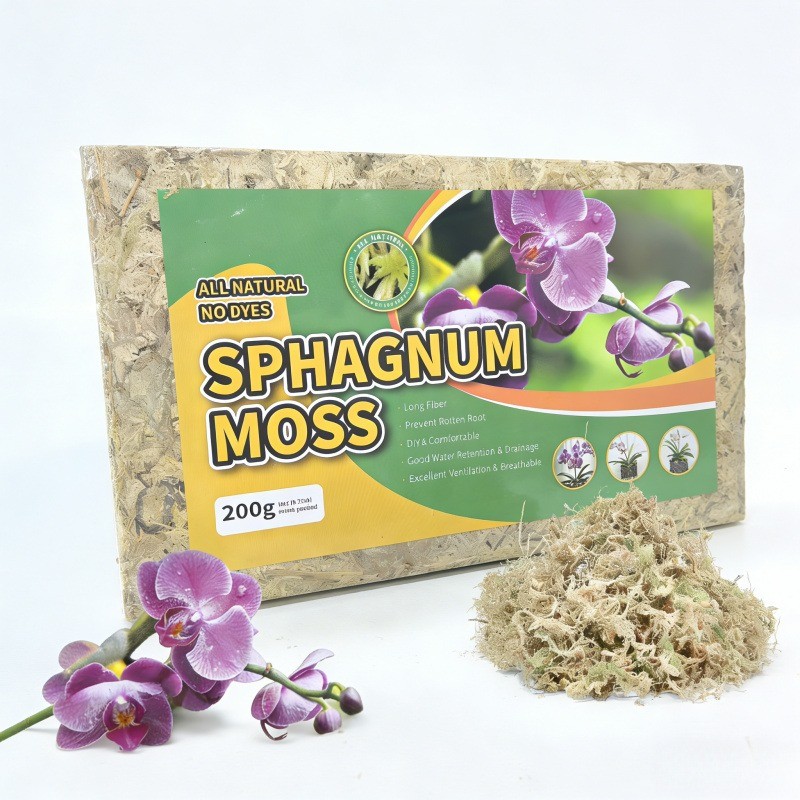 Washable Sphagnum compressed packaging absorbs water expands used orchids carnivorous plants dry moss plant mixtures reptile habitats