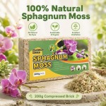 Washable Sphagnum compressed packaging absorbs water expands used orchids carnivorous plants dry moss plant mixtures reptile habitats